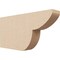 Ekena Millwork 2in. W x 6in. H x 12in. L Crestline Woodgrain TimberThane Rafter Tail, Primed Tan RFTUR02X06X12CRERCPR - alternate 1